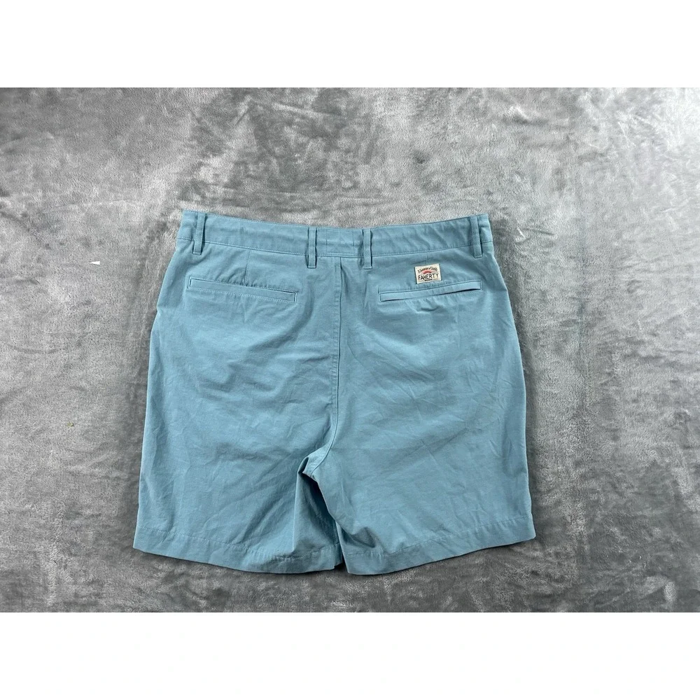 Faherty All Day Shorts Men 35 Blue Drawstring Stretch 7